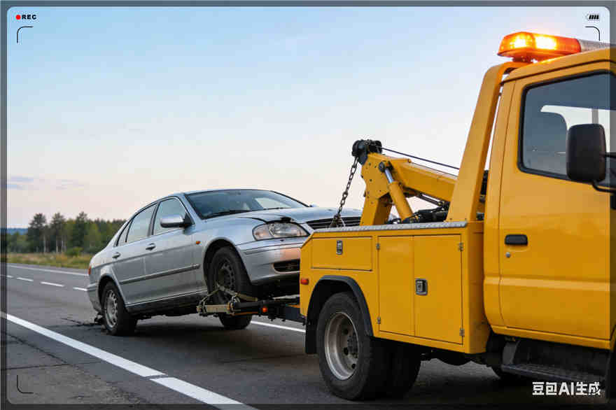 黄岛区拖车救援电话【案例】